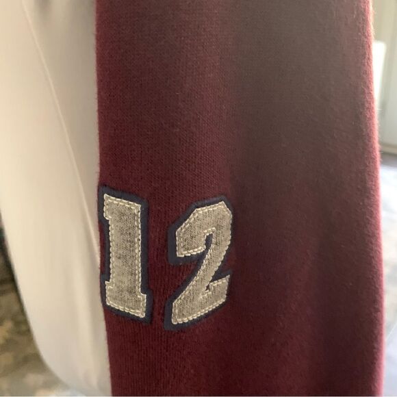 LL Bean 1912 Womens Pullover Hooded Sweatshirt Wine Sz M - Picture 10 of 10